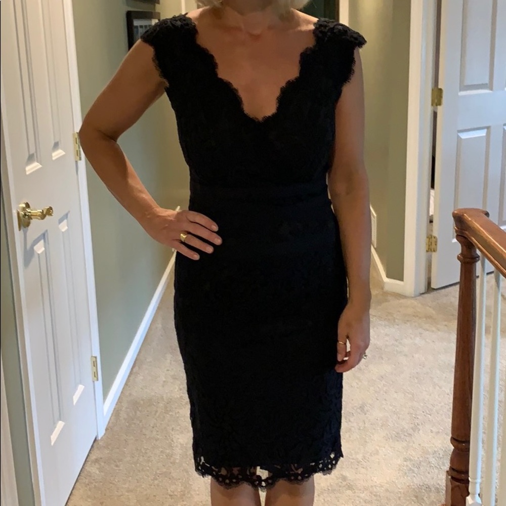 Tadashi Soji Black Lace Dress